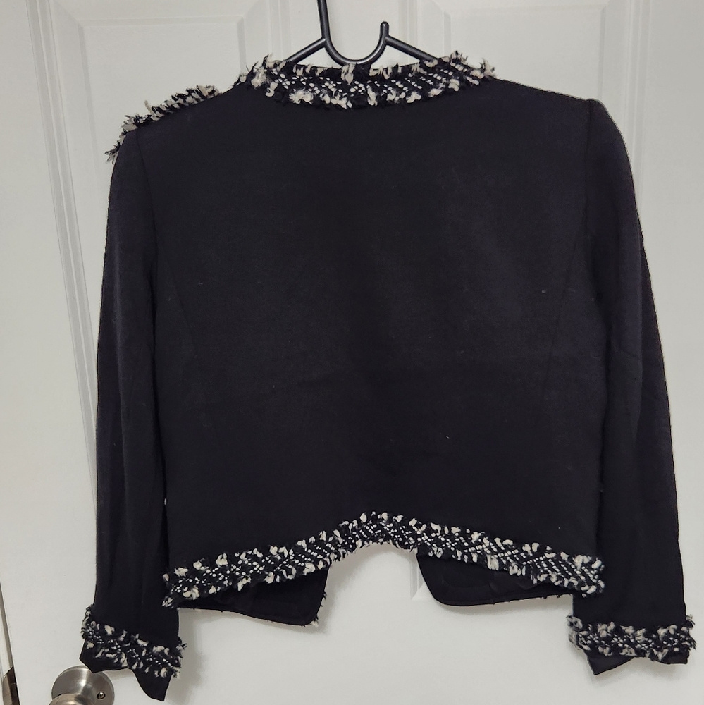 Alice + Olivia Black and White Tweed Blazer - Picture 12 of 15